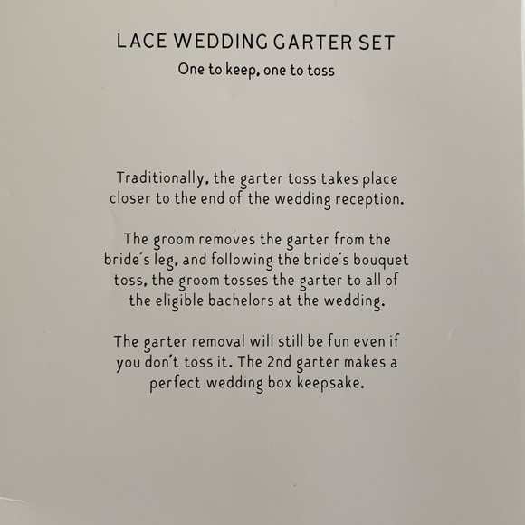 NIB Wedding Garters in white lace with pearl details. One to keep one to toss! - Picture 3 of 3